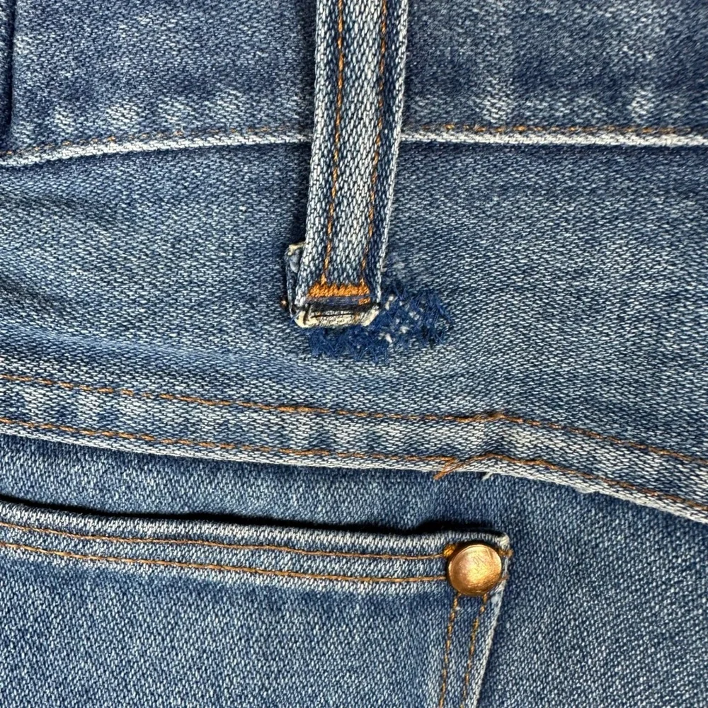 Vtg Wrangler Western 912DEN Denim Cut‎ Off Shorts Blue Made in USA 35